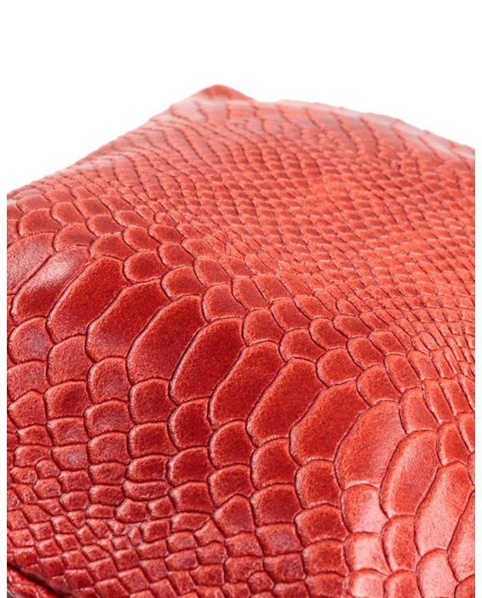 Mala Vermelha de Senhora de Traçar em Croco