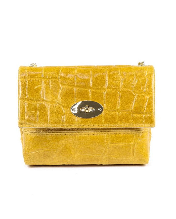 Mala Amarelo de Senhora em Pele Pequena