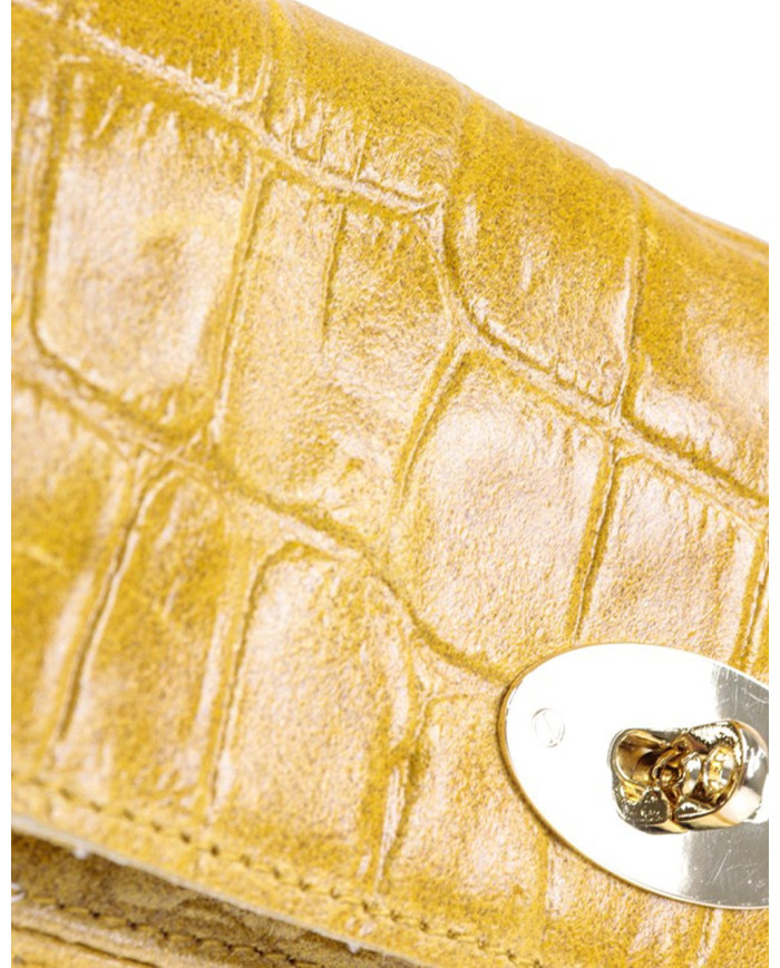 Mala Amarelo de Senhora em Pele Pequena