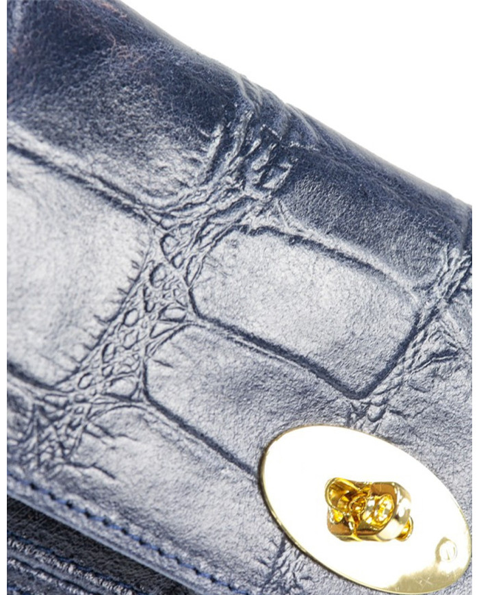 Bolsa azul de Lady en pequeña piel