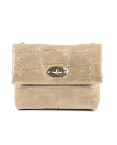 Lady Taupe Bolsa en pequeña piel