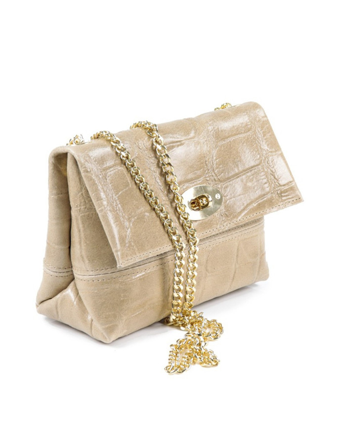 Lady Taupe Bag in Small Skin