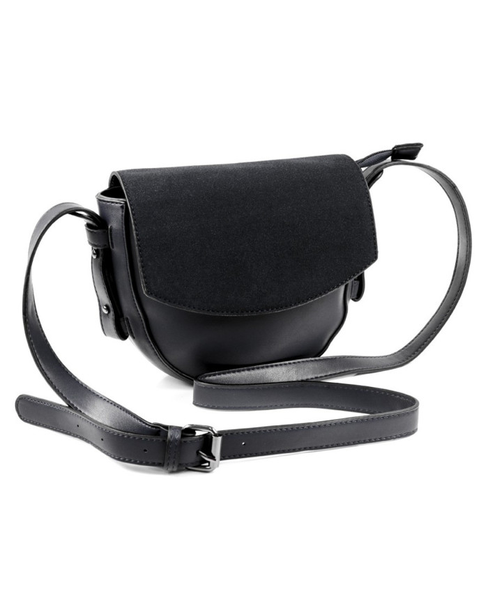 Ladies' Bag in Black Oval Lines Stripe
