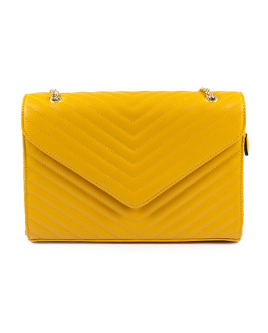 Mala Amarelo de Senhora Retangular com Tiracolo