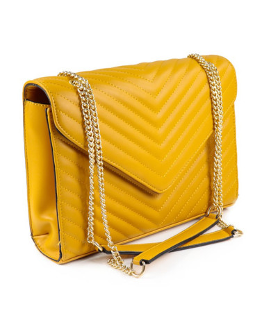 Mala Amarelo de Senhora Retangular com Tiracolo