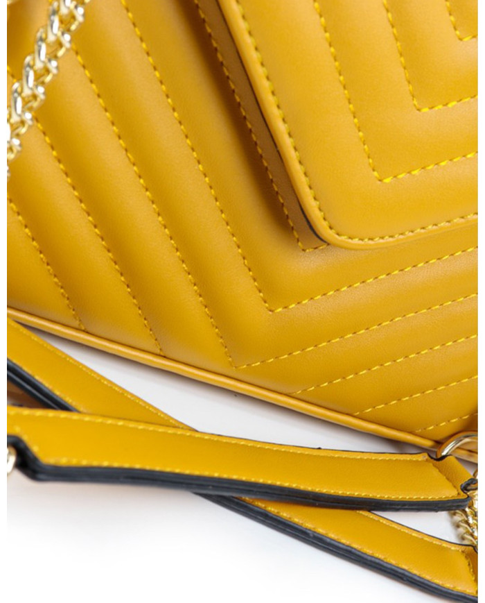 Mala Amarelo de Senhora Retangular com Tiracolo