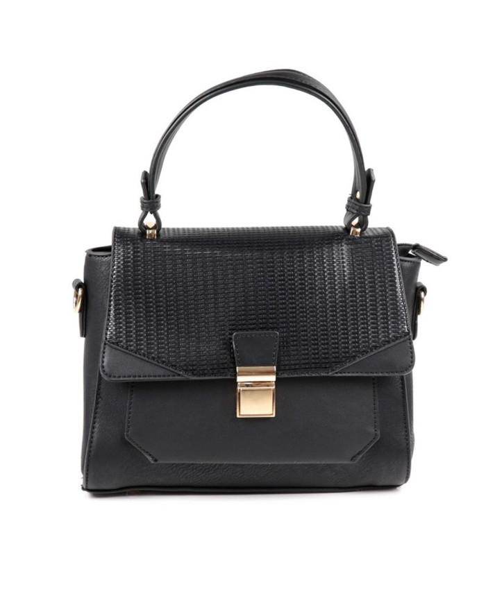 Black Hand Lady Bag with Texture in the Aba