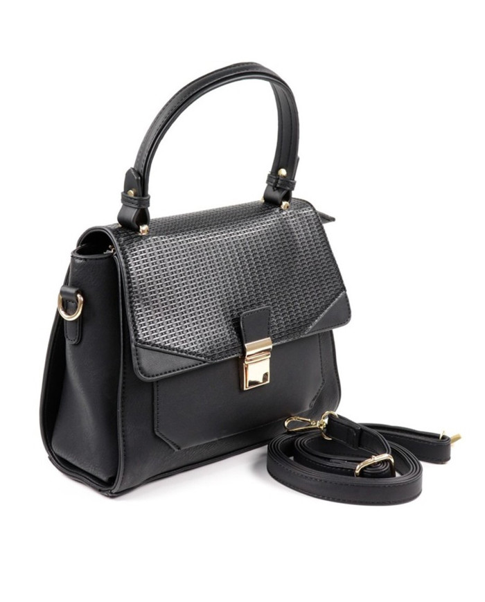 Black Hand Lady Bag with Texture in the Aba