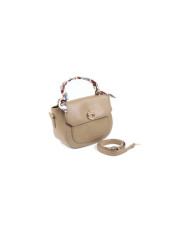 Taupe Hand Lady's Bag con Lence Decorative