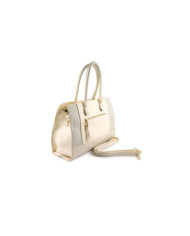 Lady Beige Hand Bag with Fabric Detail