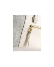 Lady Beige Hand Bag with Fabric Detail