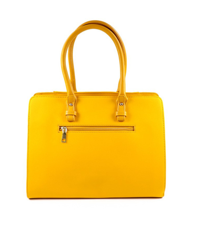 Chicas Bolso de mano amarilla con Detalle de tela