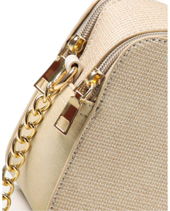 Lady Taupe Bag Tiracolo with Two Partitions