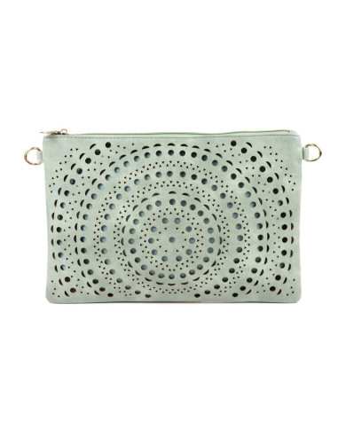 Clutch Verde Água de Senhora Perfurada