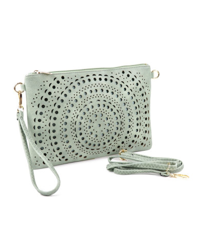 Clutch Verde Agua de Senhora Perforated