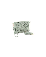 Clutch Verde Agua de Senhora Perforated