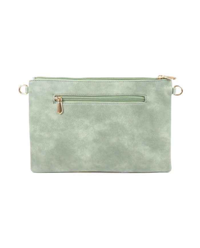 Clutch Verde Agua de Senhora Perforated