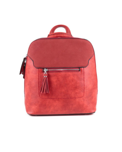 Ladies Red Backpack with Berloque