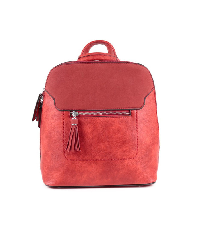 Ladies Red Backpack with Berloque