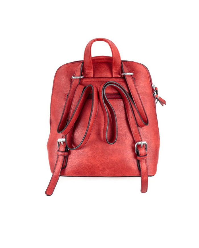 Mochila Vermelha de Senhora com Berloque