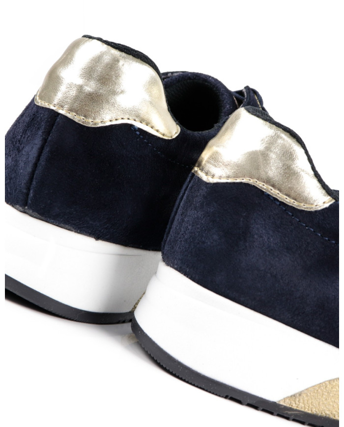 Blue Ginova Women's Slippers in Camurça