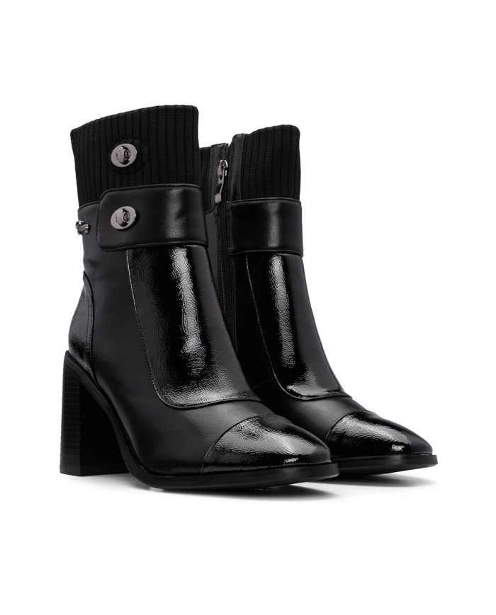 Botim Salto Alto Mulher Verniz