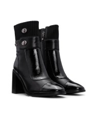 Botim Salto Alto Mulher Verniz