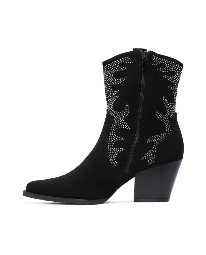 Boot Middle Heel Women Suede