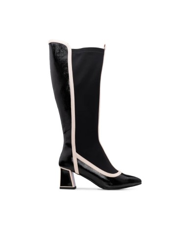 Bota Cano Alto Mujeres Verniz