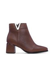 Bota Salto Médio Pele