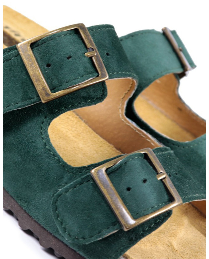 Green Lady Ginova Slippers with Anatomical Insole and Buckles