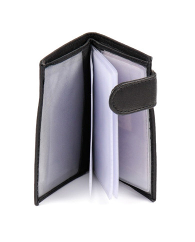 Black Vertical Man Wallet with Stack