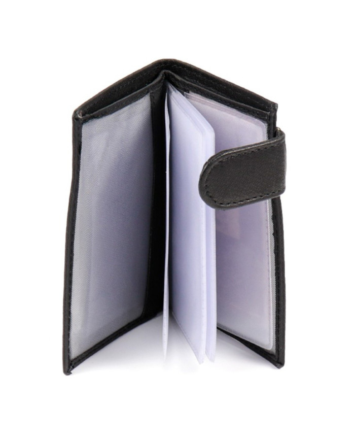 Black Vertical Man Wallet with Stack