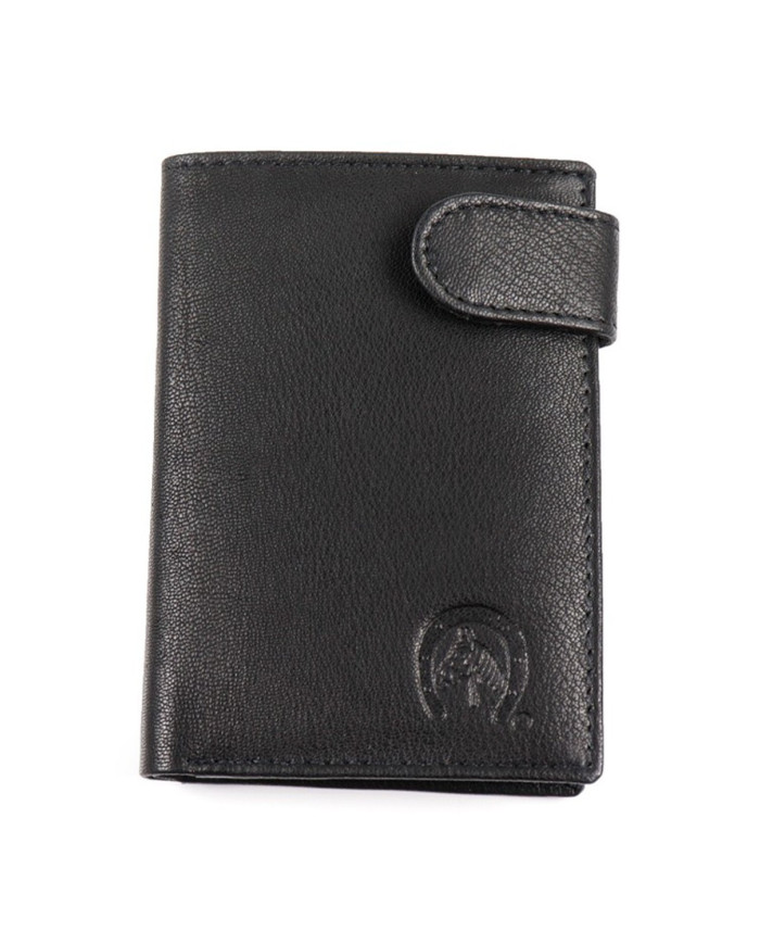 Black Vertical Man Wallet with Stack
