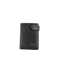 Black Vertical Man Wallet with Stack