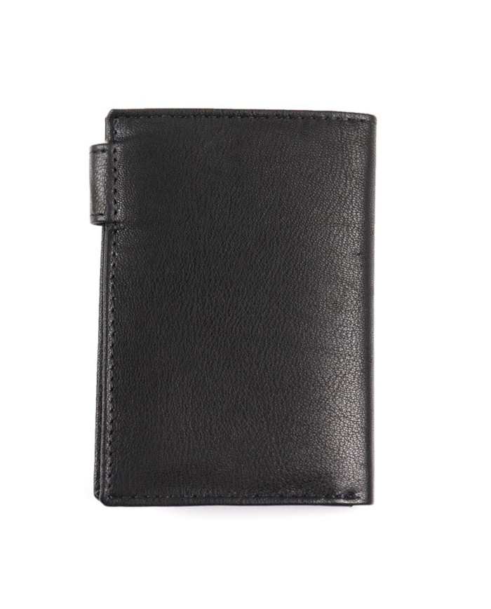 Black Vertical Man Wallet with Stack