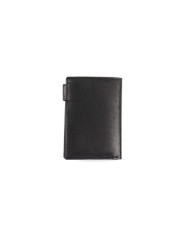 Black Vertical Man Wallet with Stack