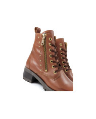 Botas Militares Camel de Mulher Ginova com Tachas
