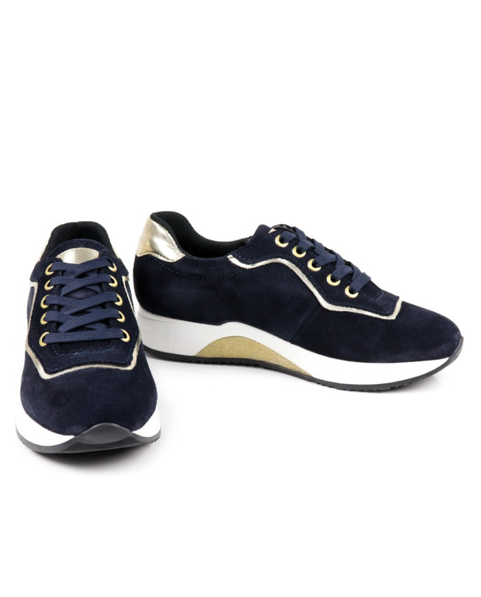 Sapatilha Azul de Mulher Ginova em Camurça