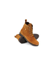 Botas Camel Rasas Ginova em Camurça