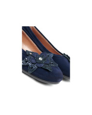 Sabrina Azul de Mulher Ginova com Flor