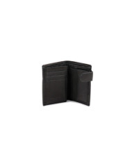 Black Vertical Man Wallet with Stack