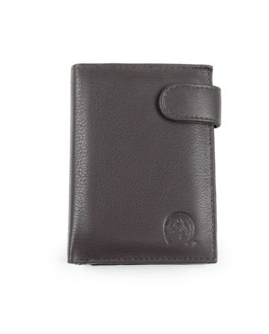 Vertical Chestnut Man Wallet con Stack
