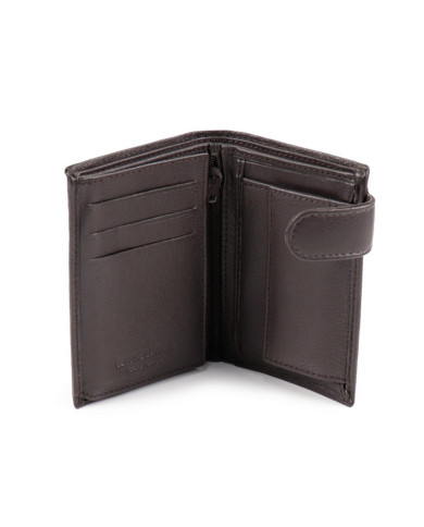 Vertical Chestnut Man Wallet with Stack