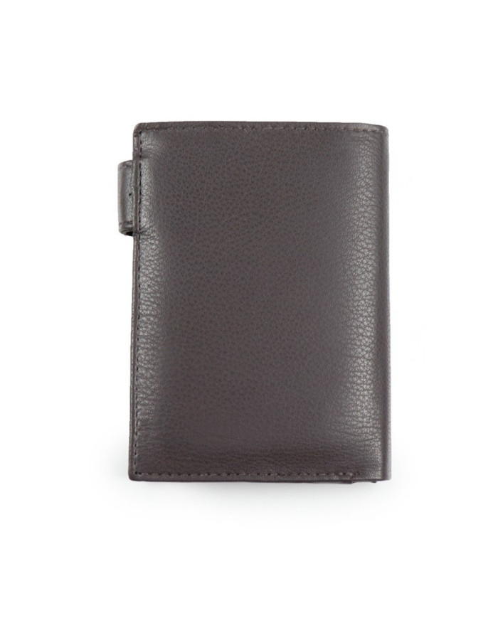 Vertical Chestnut Man Wallet with Stack