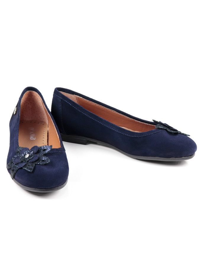 Sabrina Azul de Mulher Ginova com Flor