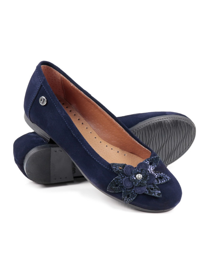 Sabrina Azul de Mulher Ginova com Flor