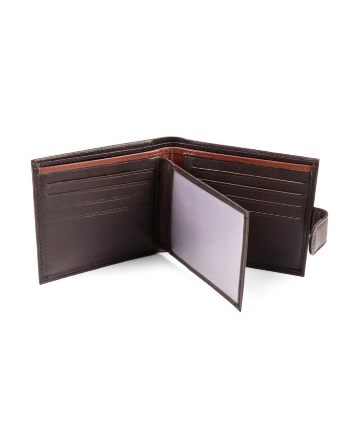Brown Man Wallet con Presilla