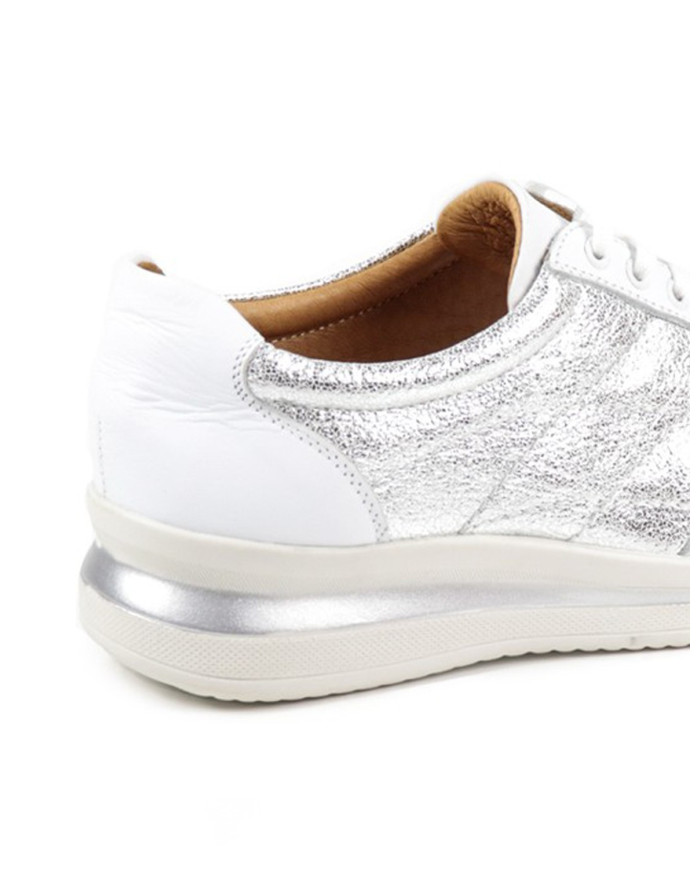 Lady Ginova shoes with Metalized Skin Silver