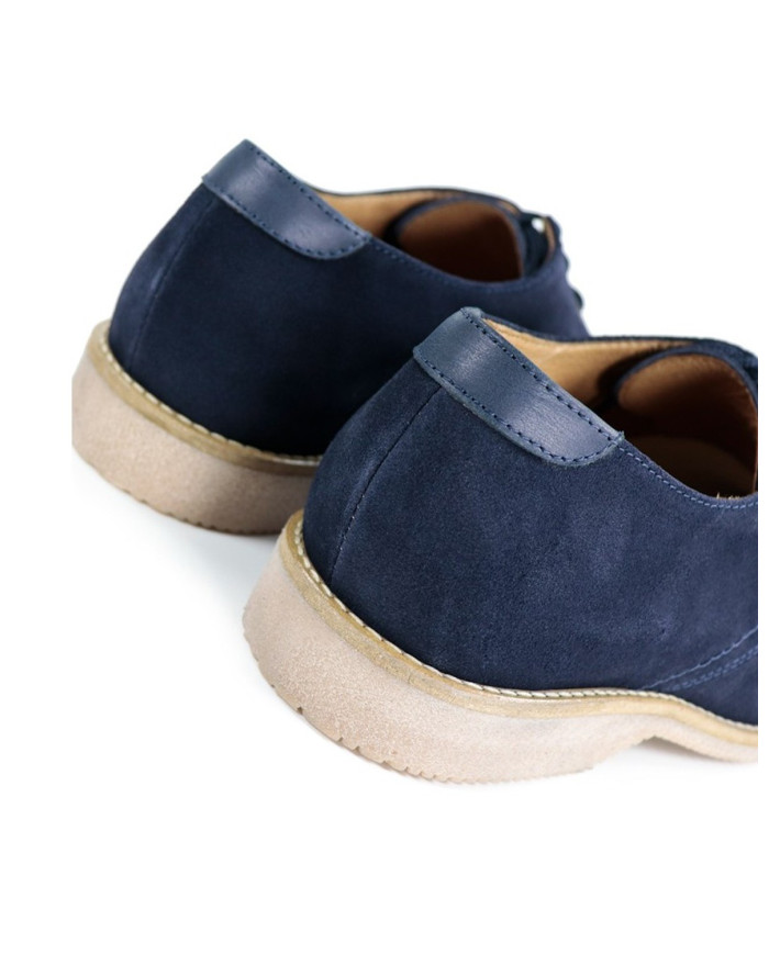 Blue Suede Man Shoes with Wholesalers Ginova